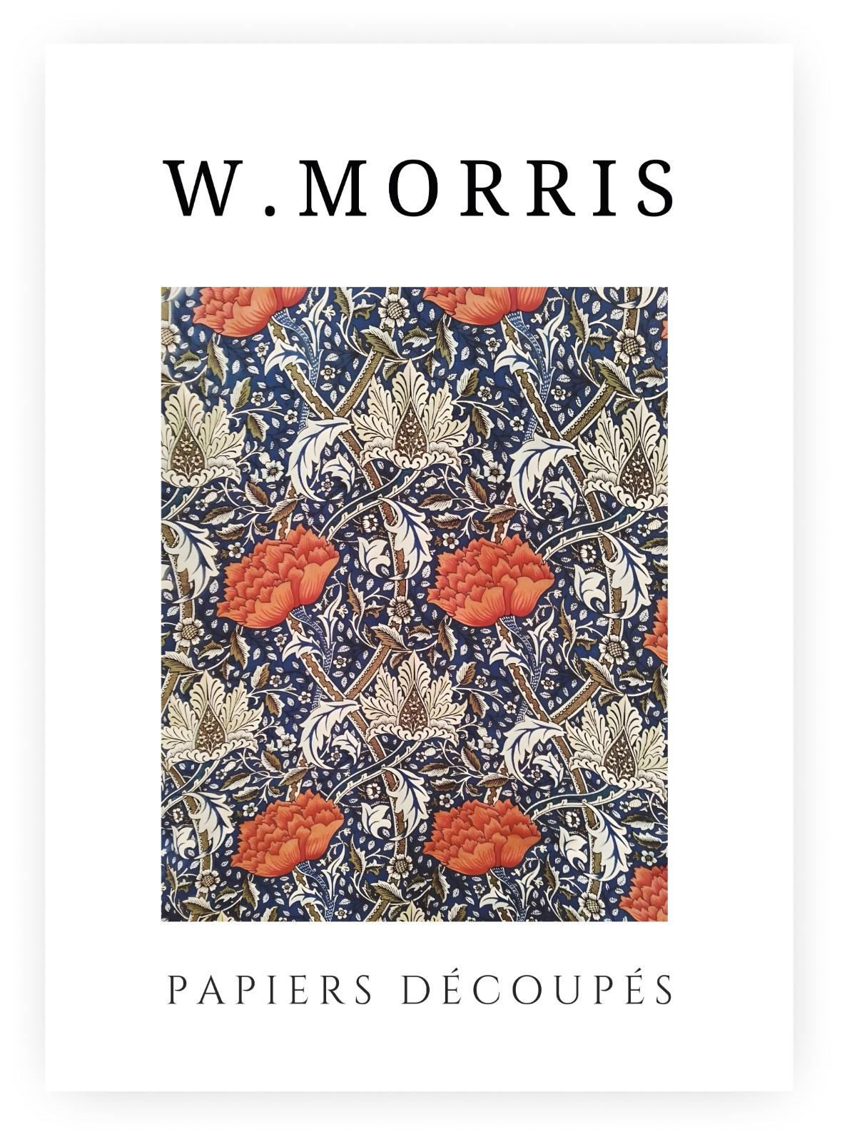 William Morris Exhibition Poster – Papiers Découpés Floral, Framed Print
