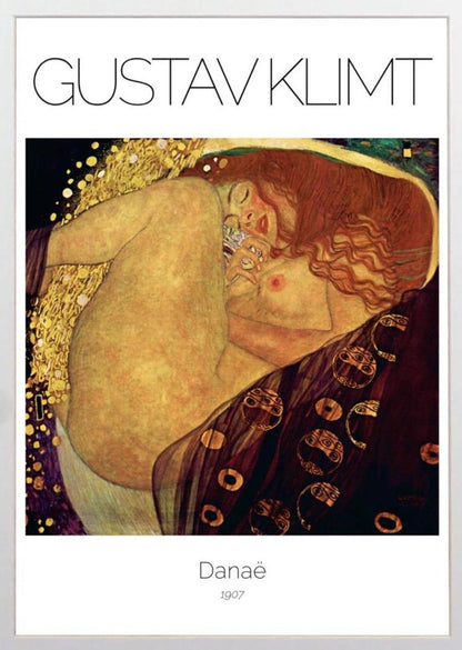 Gustav Klimt 'Danaë' Framed Art Print Embrace Art Nouveau 11x14" Frame A4 Print