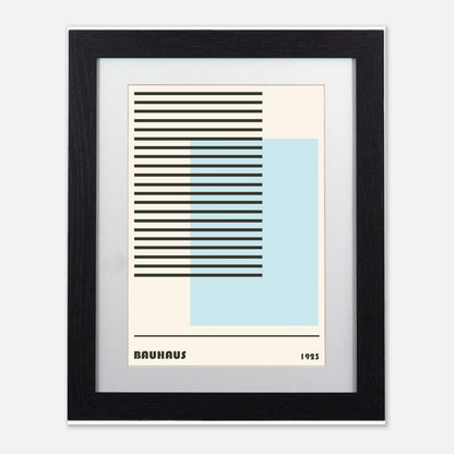 Bauhaus 1923 Geometric Art Print - Modern Minimalist Framed Poster 11"x14"