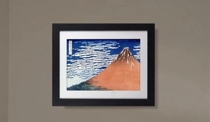 Framed Art Print South Wind Clear Sky by Hokusai - 14"x11" Frame, A4 Print