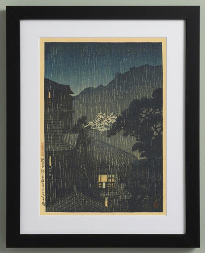 Framed Art Print Tochinoki Hot Spring by Kawase Japanese Shin-hanga Woodblock