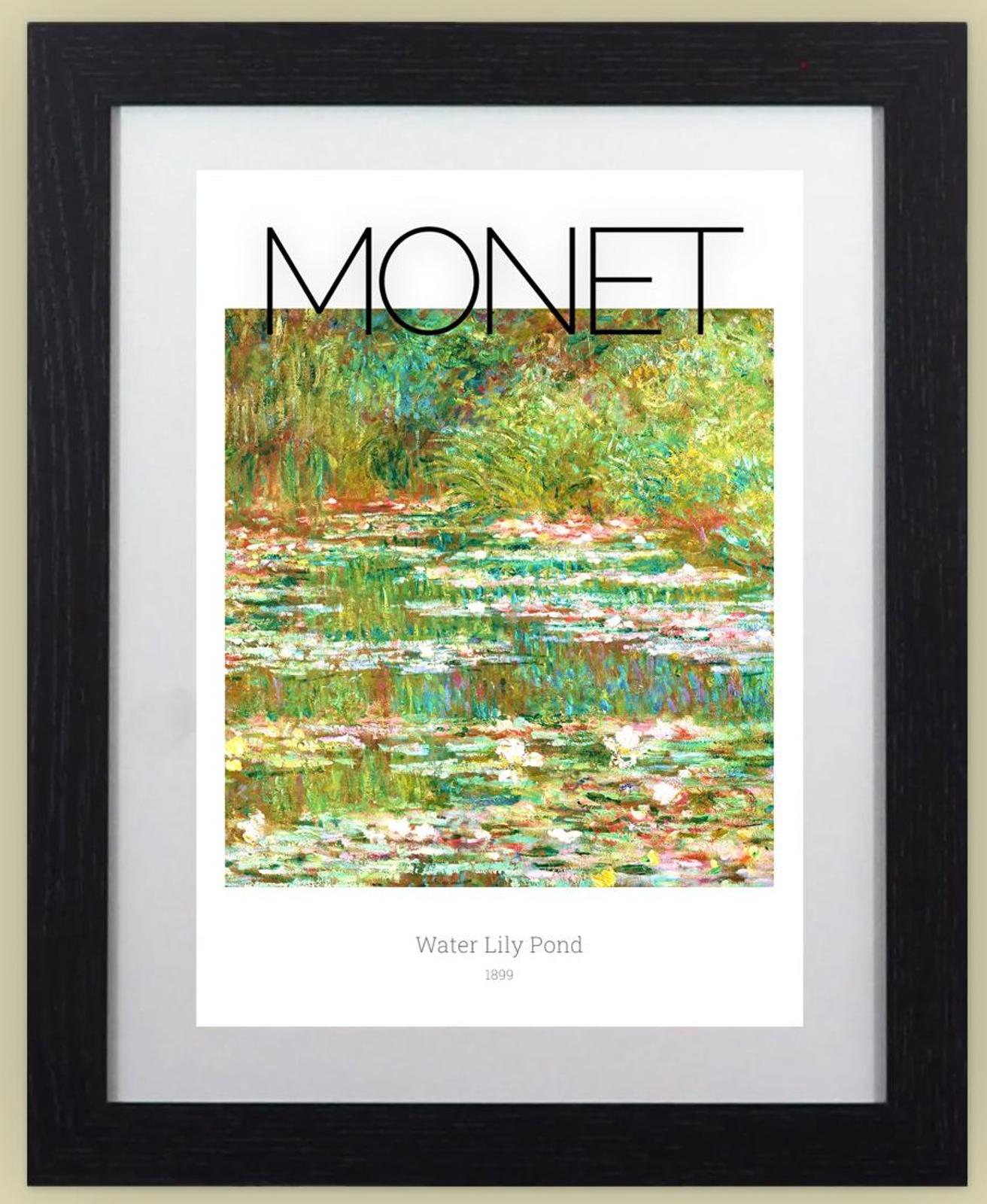 Framed Art Print Water Lily Pond by Claude Monet 11"x14" Frame A4 Print