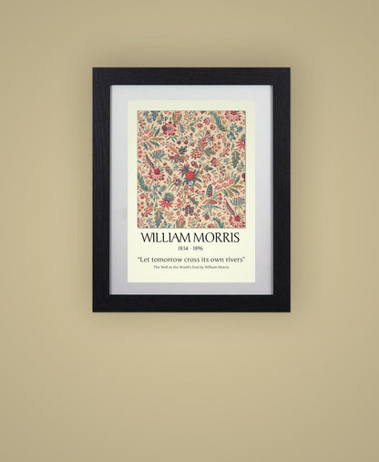Framed Art Print William Morris Arts & Crafts Pattern - 11"x14" Frame, A4 Print