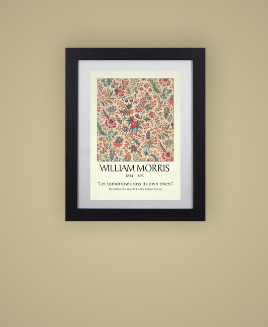 Framed Art Print William Morris Arts & Crafts Pattern - 11"x14" Frame, A4 Print
