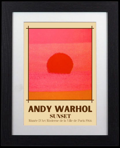 Andy Warhol "Sunset" Framed Print | Abstract Pop Art Wall Decor