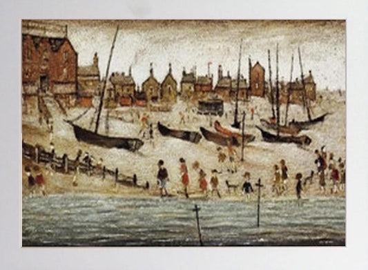 L.S. Lowry "The Beach" Framed Print
