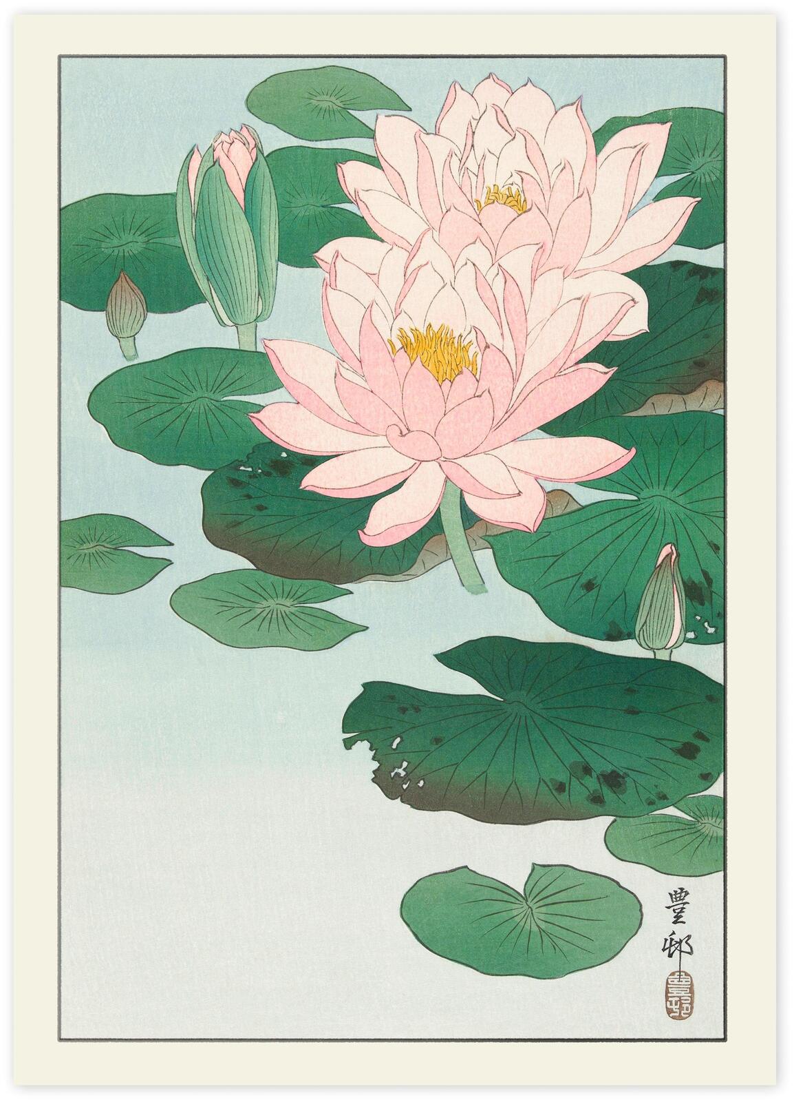 Ohara Koson Japanese Woodblock Print | Vintage Bird and Flower Wall Art Poster | Premium Framed Shin-hanga