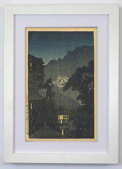 Framed Art Print Tochinoki Hot Spring by Kawase Japanese Shin-hanga Woodblock