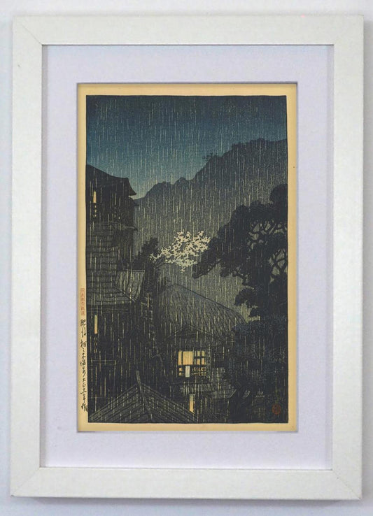 Framed Art Print Tochinoki Hot Spring by Kawase Japanese Shin-hanga Woodblock