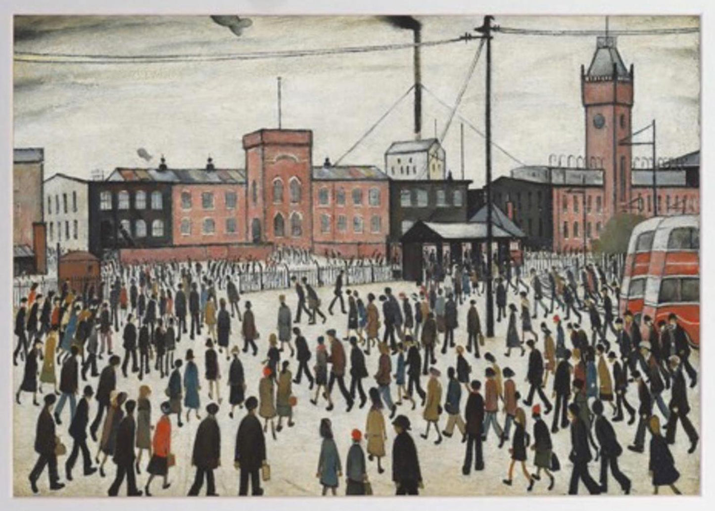 L.S. Lowry "Going to Work" Framed Print - 11" x 14" Ready to Hang