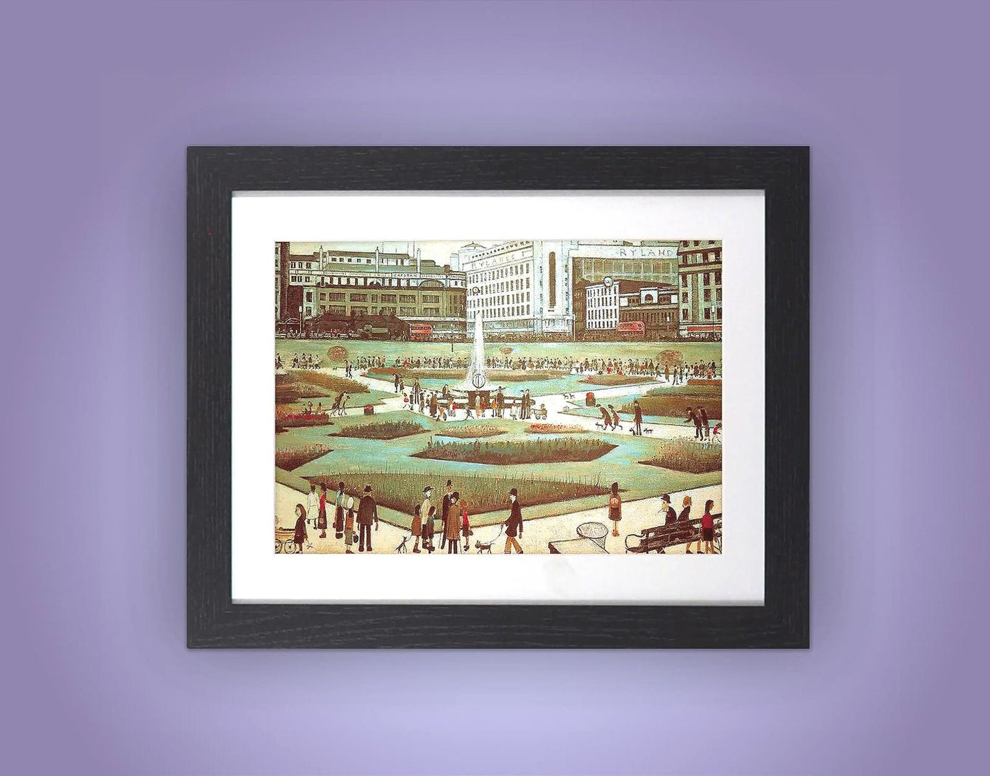 L.S. Lowry Piccadilly Gardens Framed Print Manchester