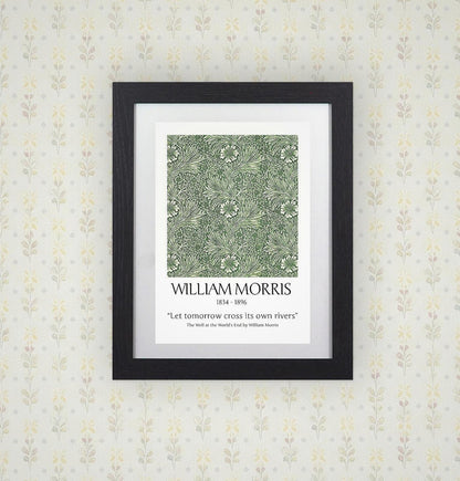 Framed Art Print William Morris Arts & Crafts Pattern - 11"x14" Frame, A4 Print