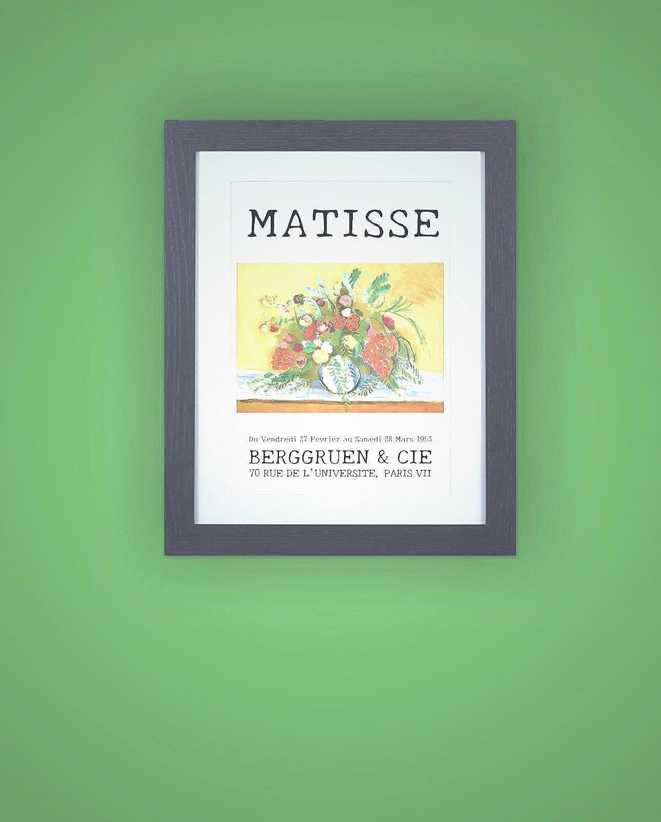 Framed Art Print Floral Still-Life by Henri Matisse  11"x14" Black Frame