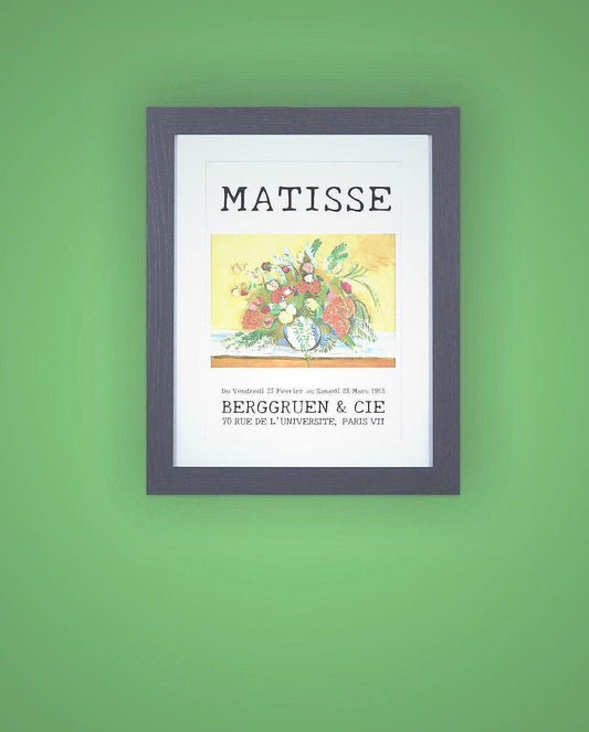 Framed Art Print Floral Still-Life by Henri Matisse  11"x14" Black Frame