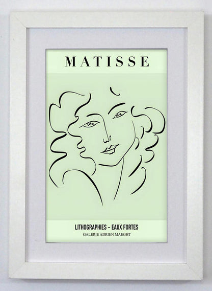 Matisse Minimalist Line Art Lithograph Framed Print