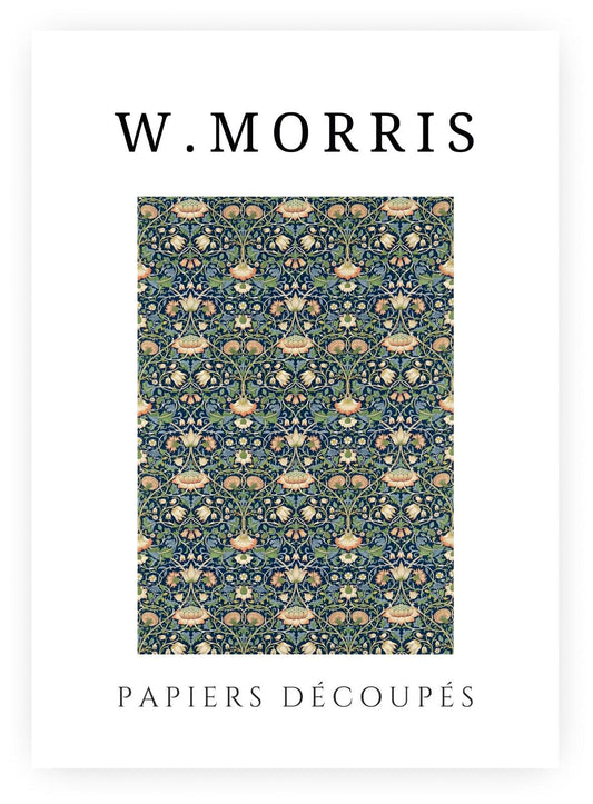 William Morris Exhibition Poster – Papiers Découpés Floral, Framed Print