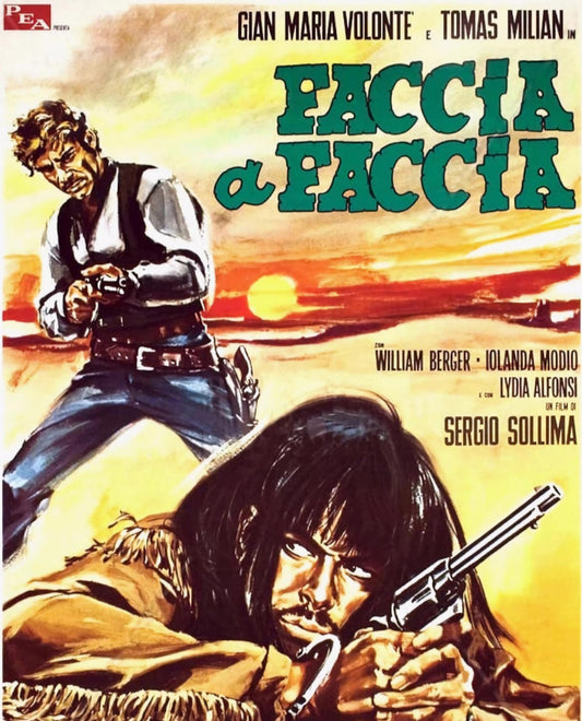 Face to Face Print Western Poster