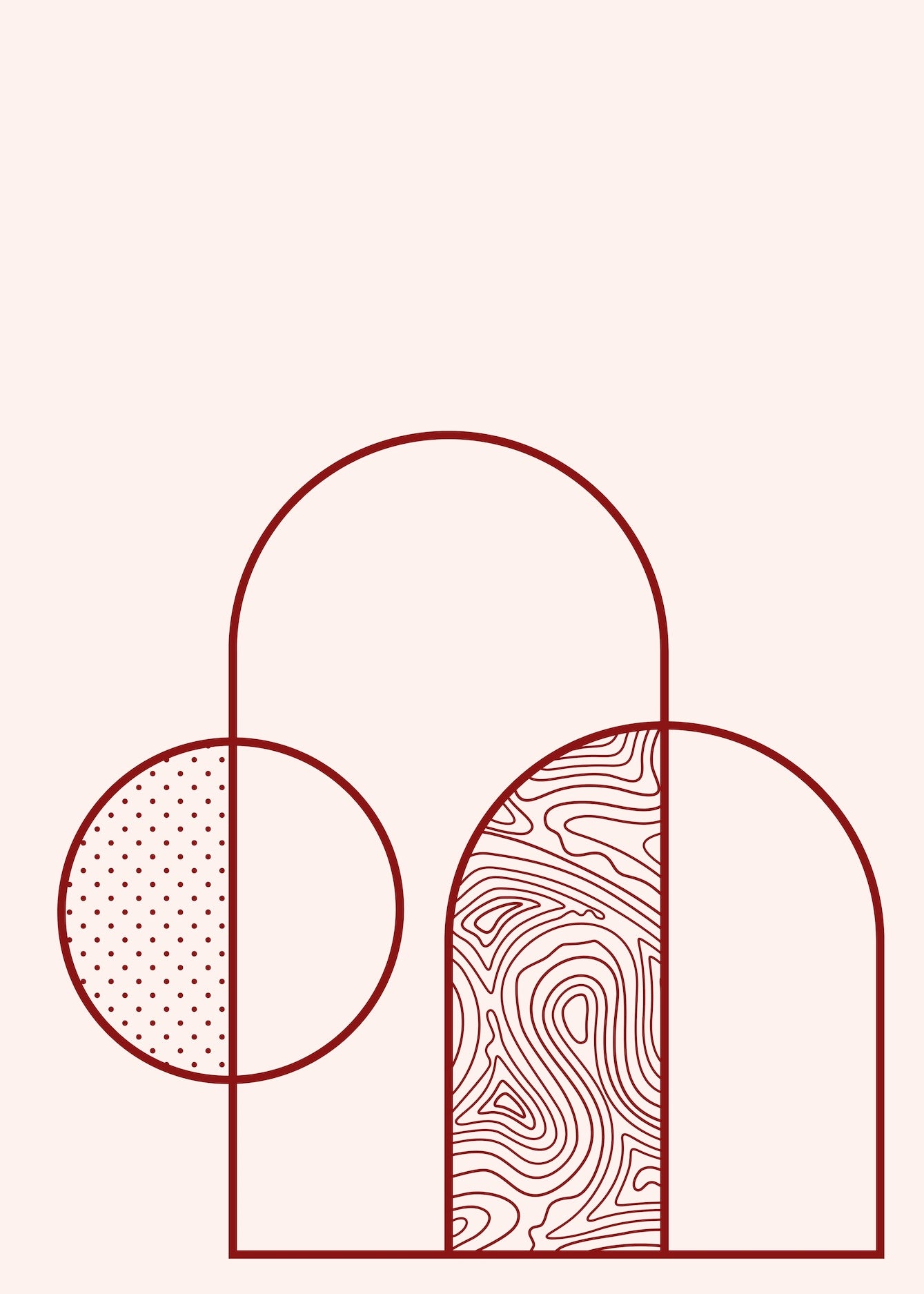 Retro Bauhaus Arc Print