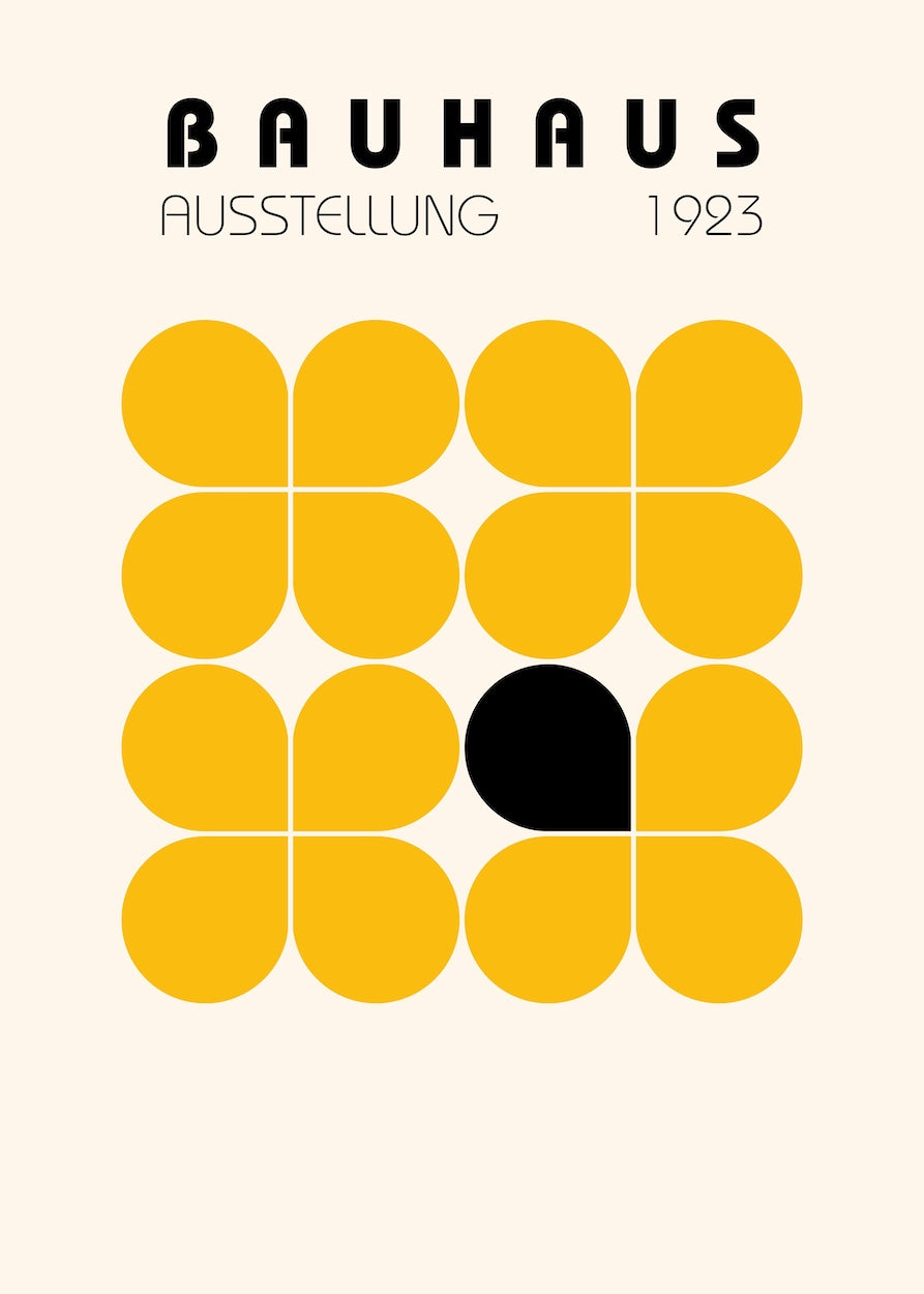 Bauhaus Abstract Design in Yellow