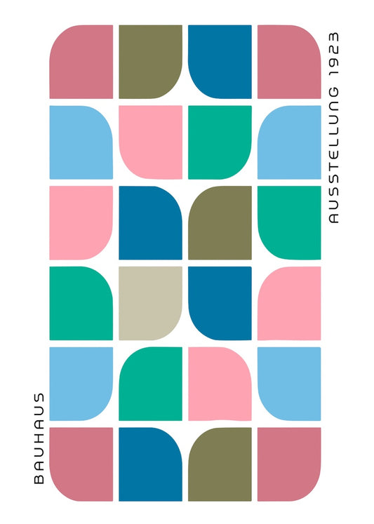 Bauhaus Exhibition Arches Poster Abstract Geometric
