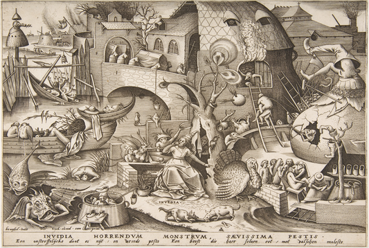 Pieter Bruegel the Elder – Invidia (Envy) Allegorical Art Print