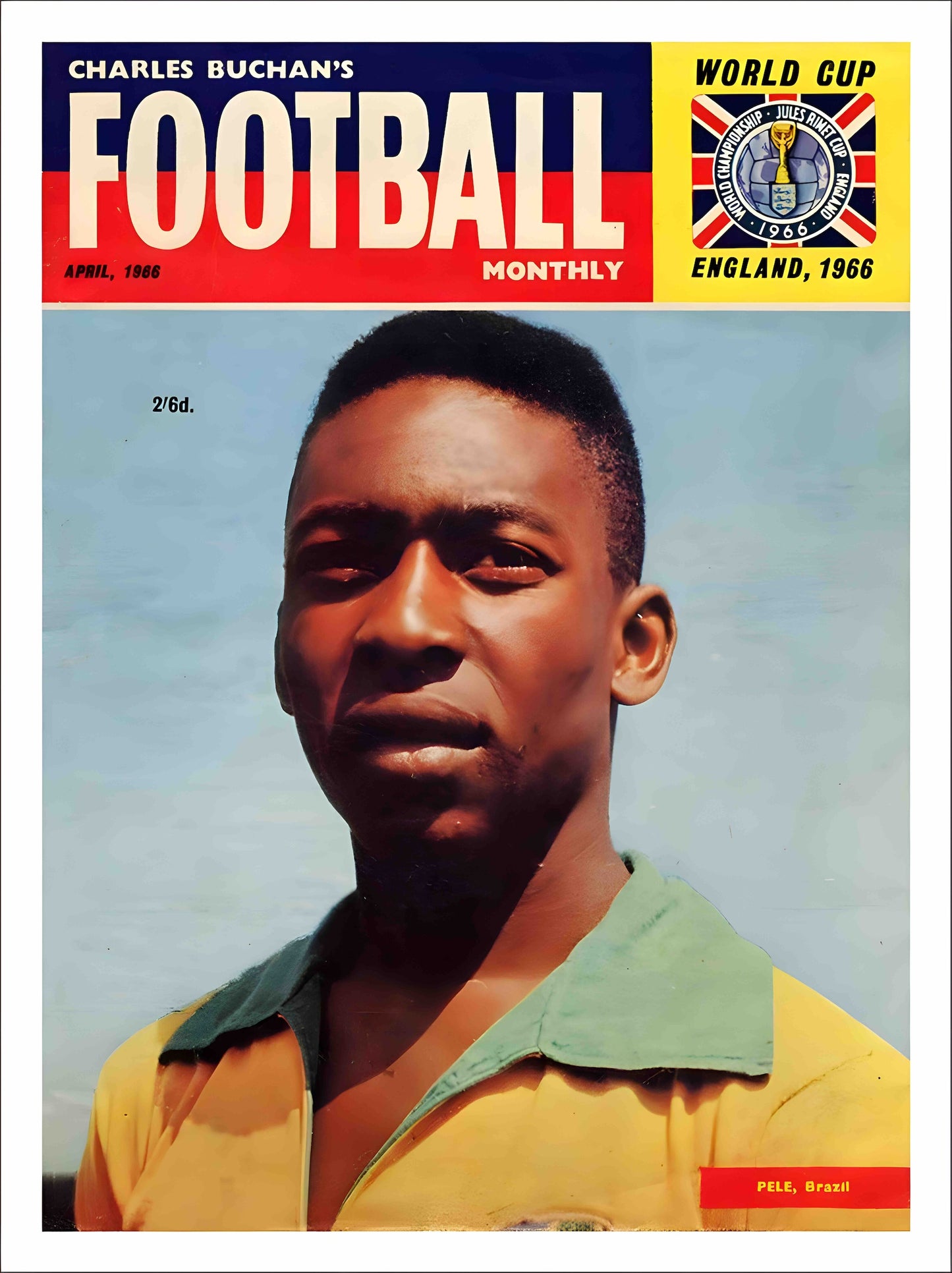 Pelé Brazil Charles Buchan's Football Monthly 1966