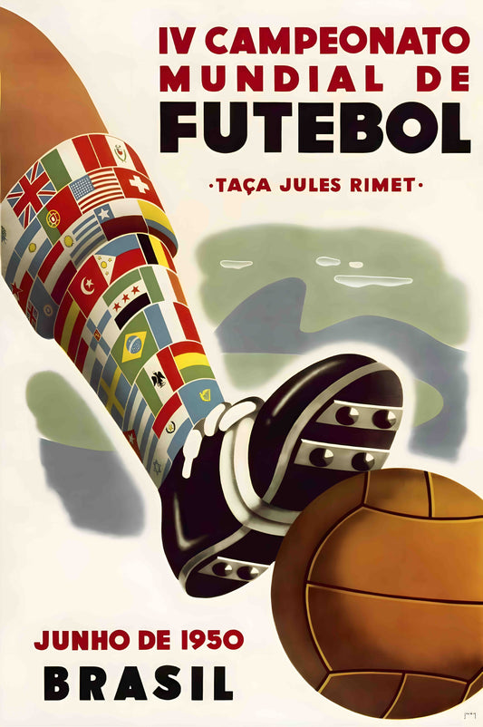 Brazil 1950 World Cup Official Poster