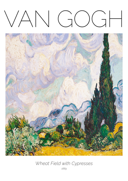 Van Gogh's Wheat Field with Cypresses