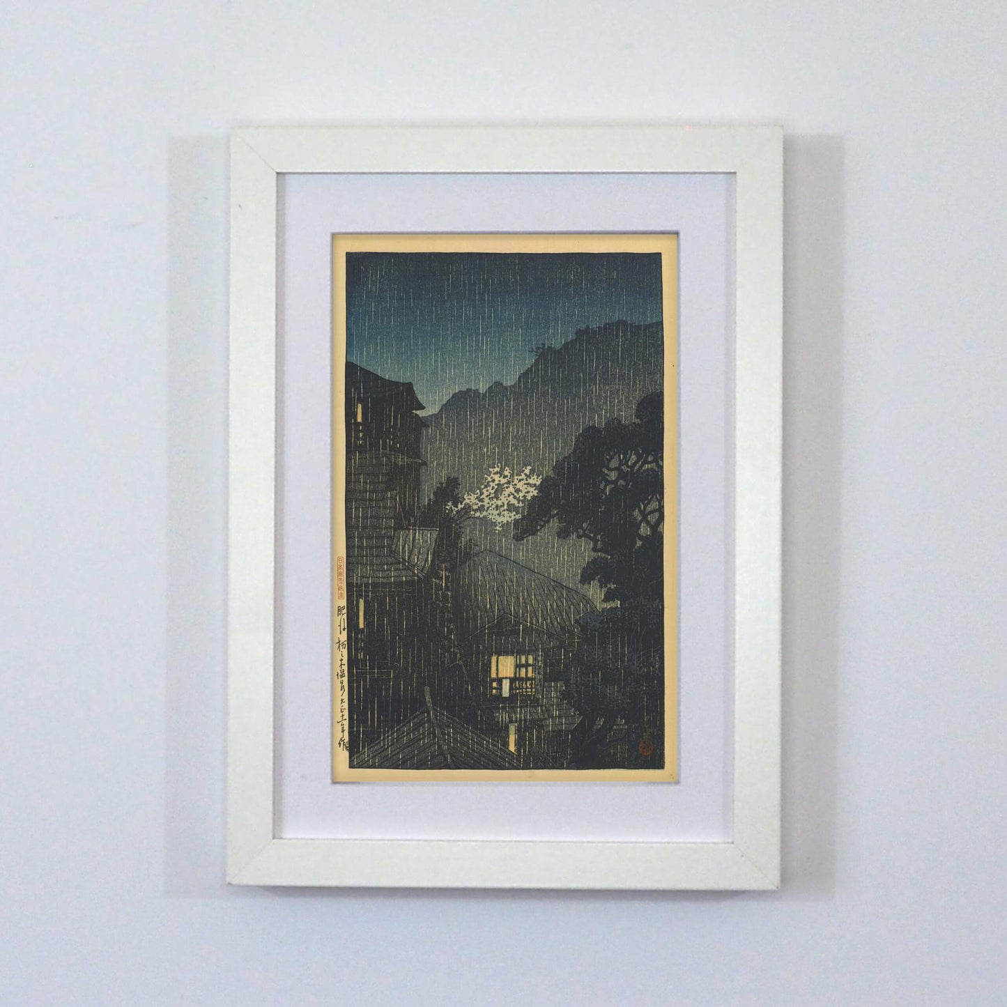 Framed Art Print Tochinoki Hot Spring by Kawase Japanese Shin-hanga Woodblock