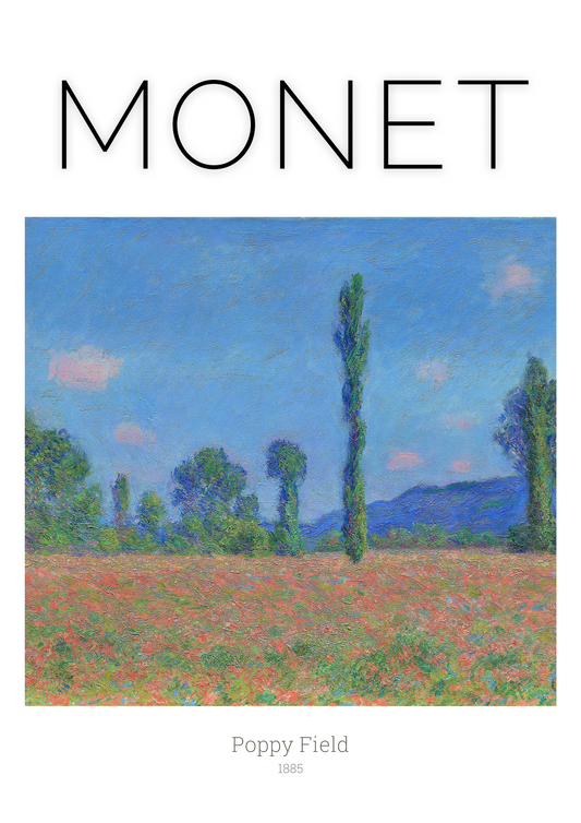 Poppy Field by Claude Monet