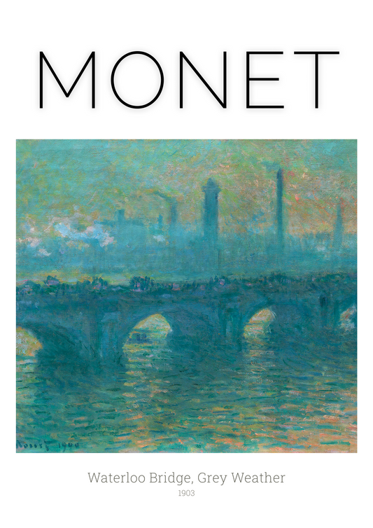 Waterloo Bridge Grey Weather by Monet