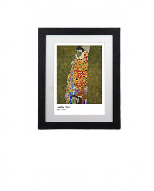 Framed Art Print - Hope II by Gustav Klimt - 11"x14" Frame, A4 Print