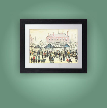 L.S. Lowry "The Market" Framed Print
