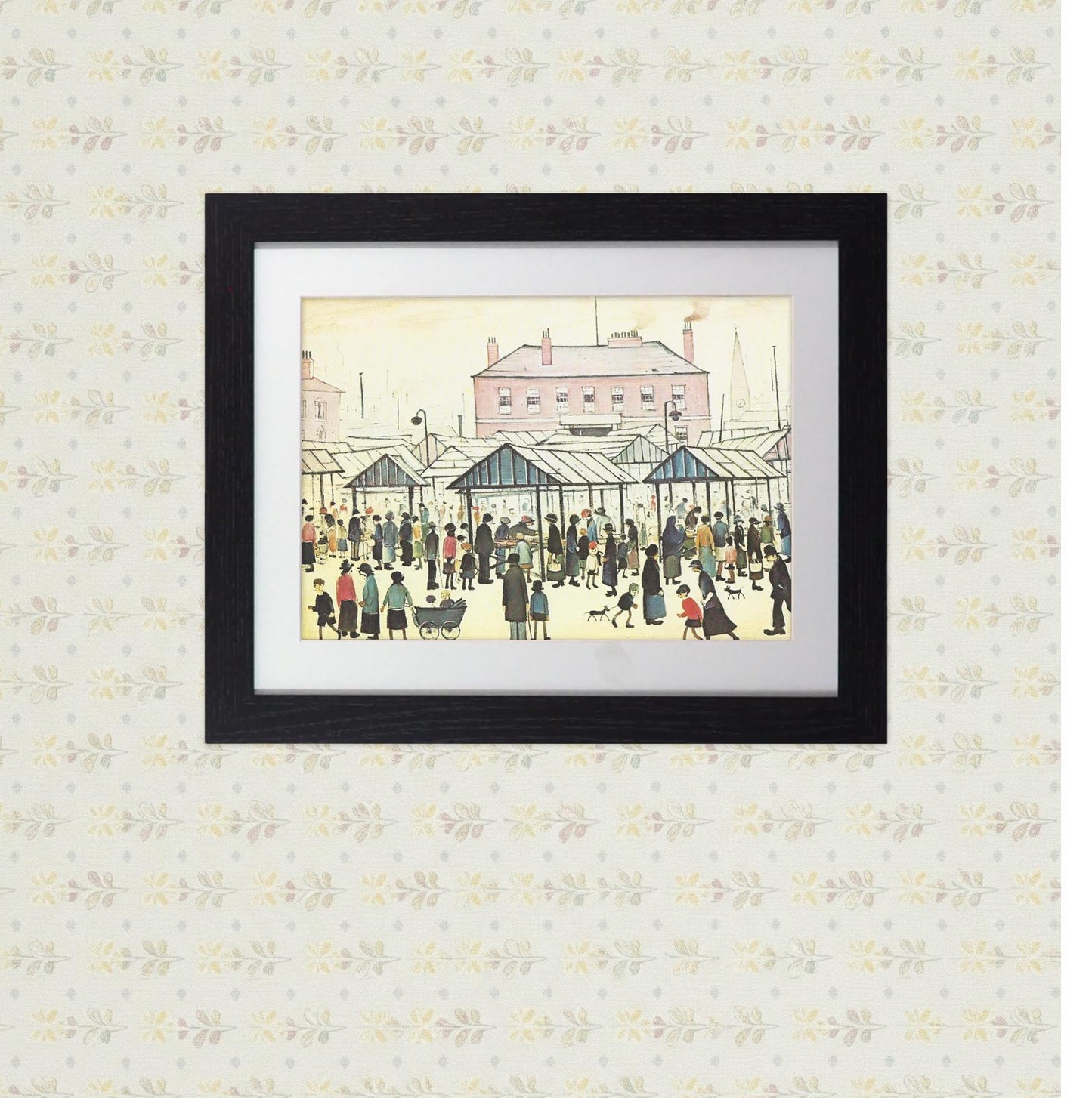 L.S. Lowry "The Market" Framed Print