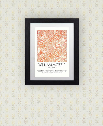Framed Art Print William Morris Arts & Crafts Pattern - 11"x14" Frame, A4 Print