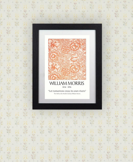 Framed Art Print William Morris Arts & Crafts Pattern - 11"x14" Frame, A4 Print