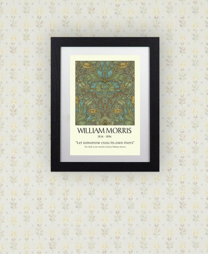 Framed Art Print William Morris Arts & Crafts Pattern - 11"x14" Frame, A4 Print