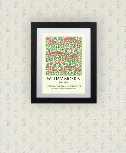 Framed Art Print William Morris Arts & Crafts Pattern - 11"x14" Frame, A4 Print
