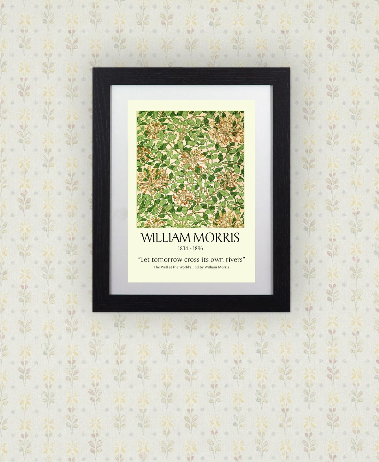 Framed Art Print William Morris Arts & Crafts Pattern - 11"x14" Frame, A4 Print
