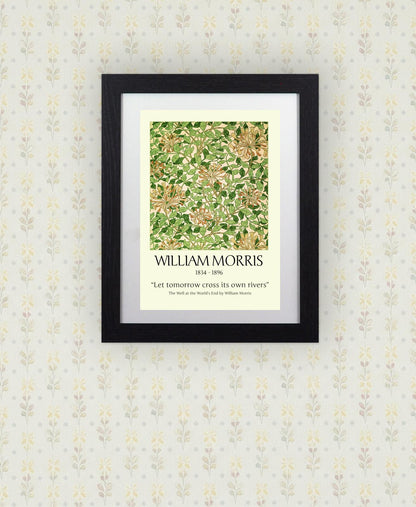 Framed Art Print William Morris Arts & Crafts Pattern - 11"x14" Frame, A4 Print