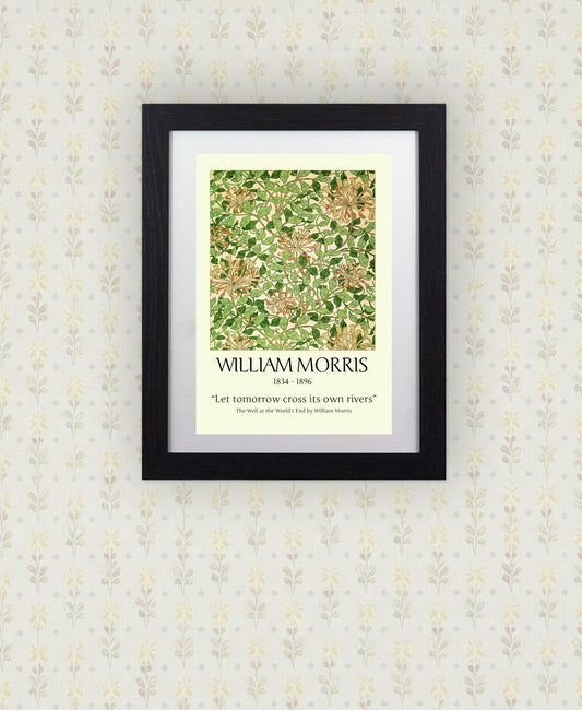 Framed Art Print William Morris Arts & Crafts Pattern - 11"x14" Frame, A4 Print