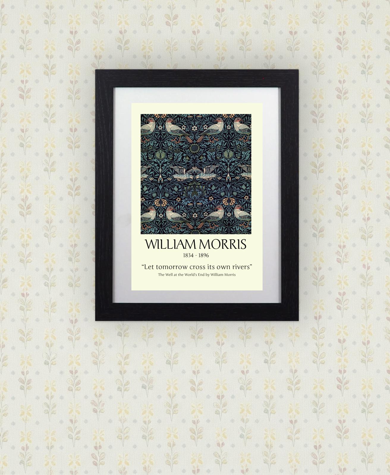 Framed Art Print William Morris Arts & Crafts Pattern - 11"x14" Frame, A4 Print