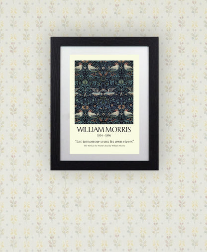 Framed Art Print William Morris Arts & Crafts Pattern - 11"x14" Frame, A4 Print