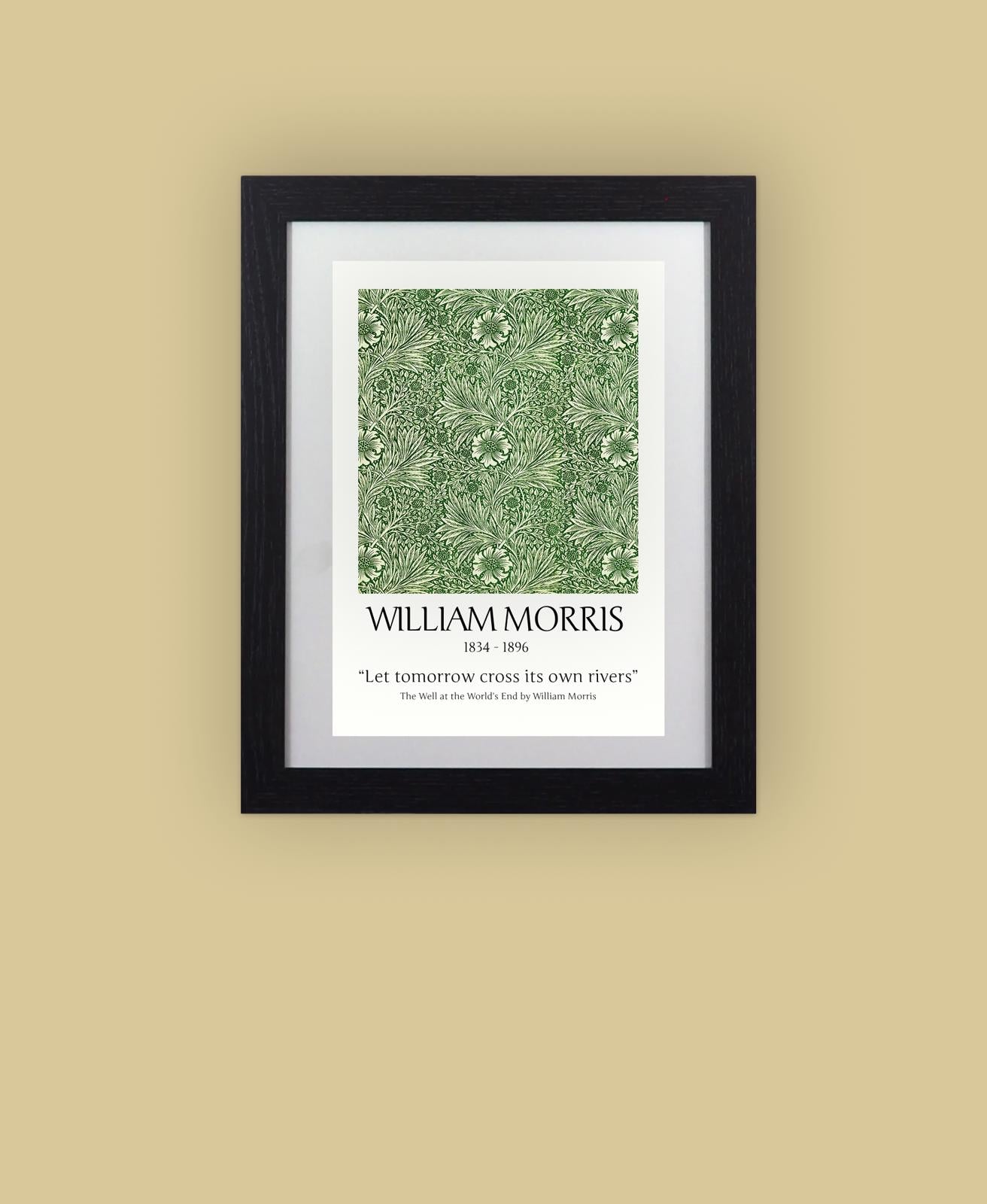 Framed Art Print William Morris Arts & Crafts Pattern - 11"x14" Frame, A4 Print