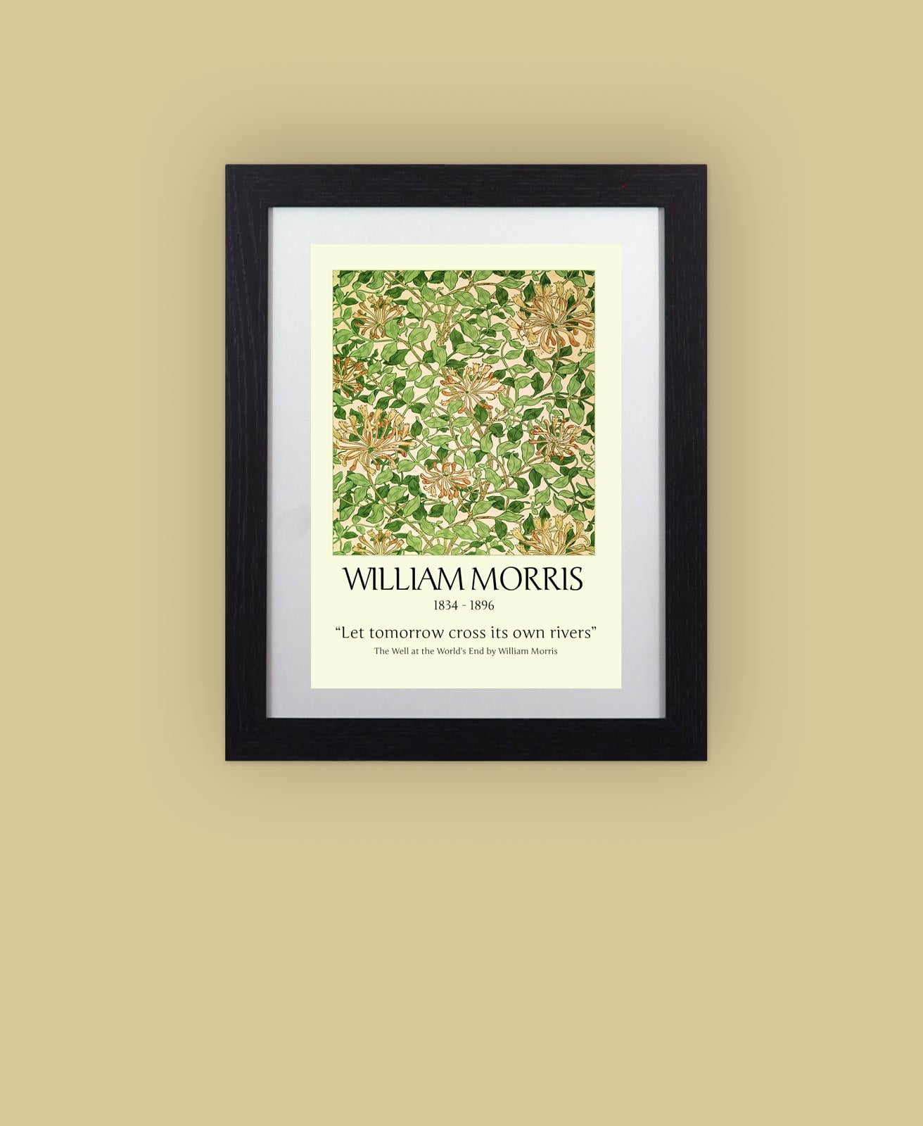 Framed Art Print William Morris Arts & Crafts Pattern - 11"x14" Frame, A4 Print