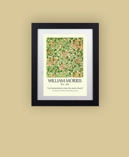 Framed Art Print William Morris Arts & Crafts Pattern - 11"x14" Frame, A4 Print
