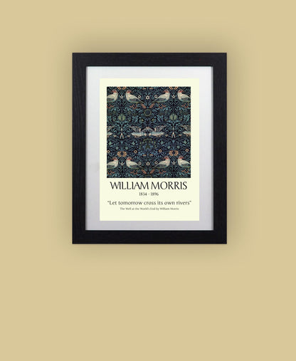 Framed Art Print William Morris Arts & Crafts Pattern - 11"x14" Frame, A4 Print