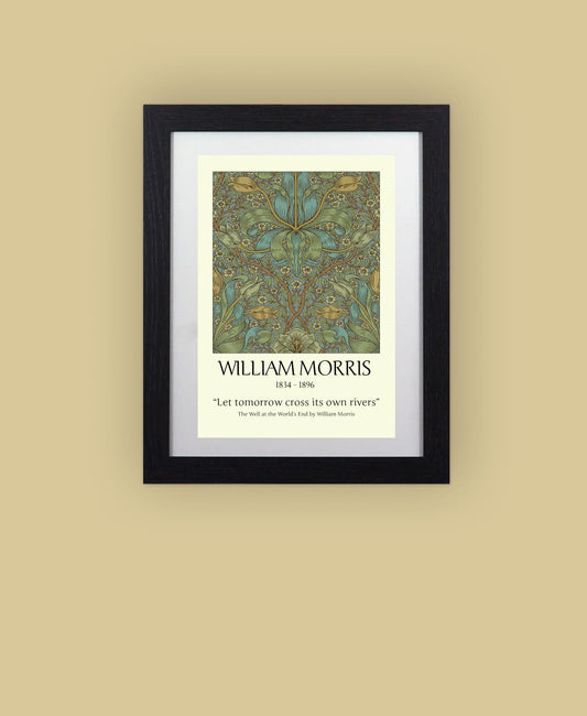 Framed Art Print William Morris Arts & Crafts Pattern - 11"x14" Frame, A4 Print