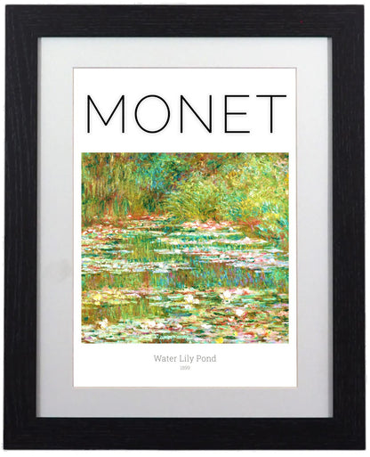 Framed Claude Monet Water Lily Pond Art Print 11x14"