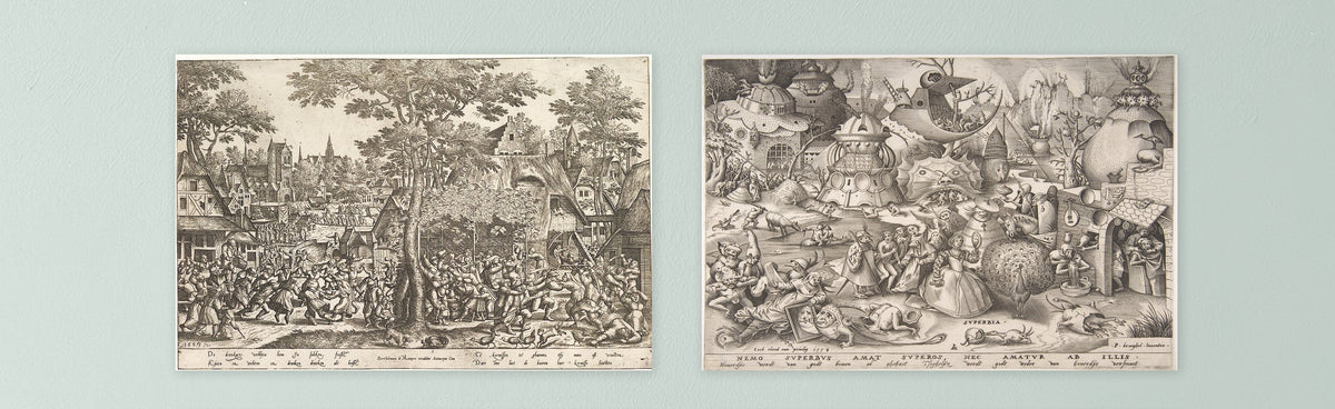 Set of 4 Pieter Bruegel Engraving Prints – Renaissance Wall Art (Unframed A4/A3)